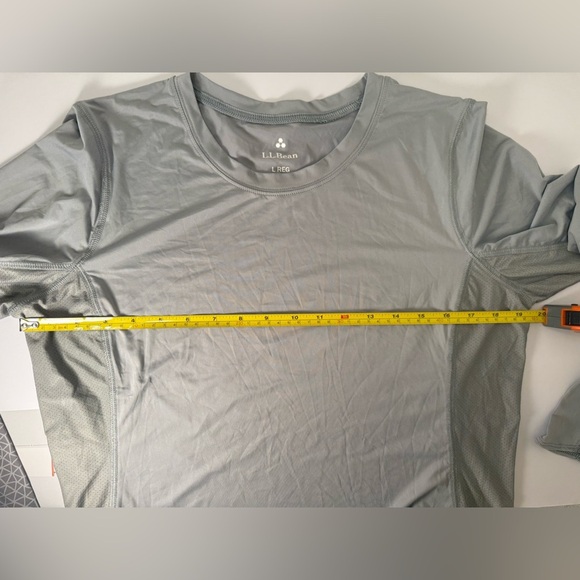 Women’s L.L Bean Sport Shirt Long Sleeve Tee Gray Size L - Picture 6 of 6